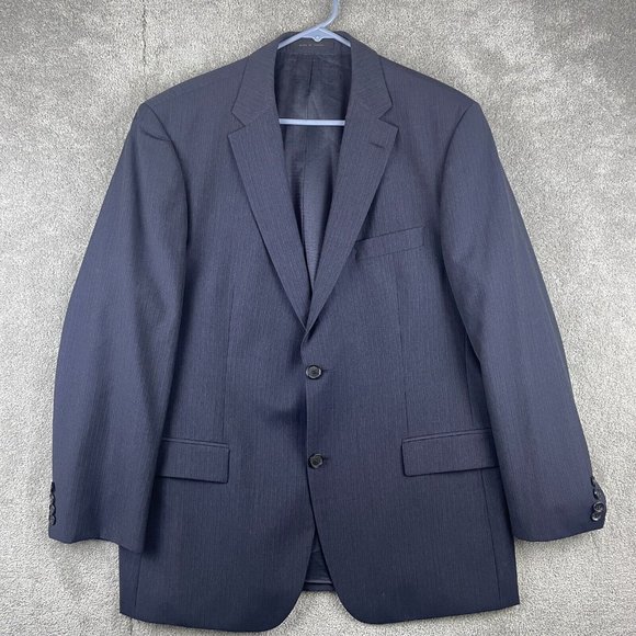 Hugo Boss Blazer Coat Men's Size 44R Navy 2 Button Lanificio Tesse Biella Wool - Picture 1 of 16